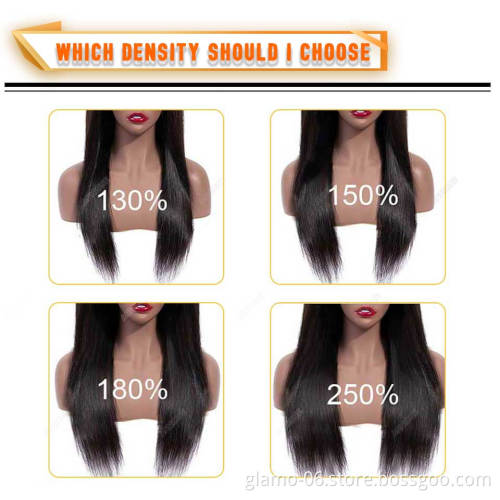 13X6 HD Lace Frontal Wig Human Hair, Wigs HD Lace Pre Plucked,WeKeSi Luxury 100% Virgin Human Hair Lace Front Wig